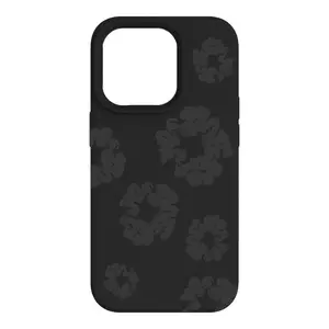 Cotton Wreath Black Tough Phone Case for iPhone 16 15 14 13 12 11 Pro Max - Custom Rubber Casing with Polycarbonate Shell & TPU Lining for Shockproof Protection