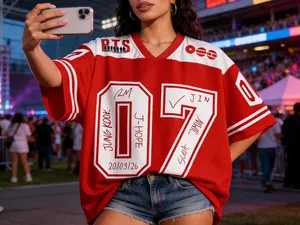 Kpop Mesh Jersey,Unisex Banggtan Fan Merch,Personalized Army Fan Lovers Jersey, Arirang World Tour Merch Jersey