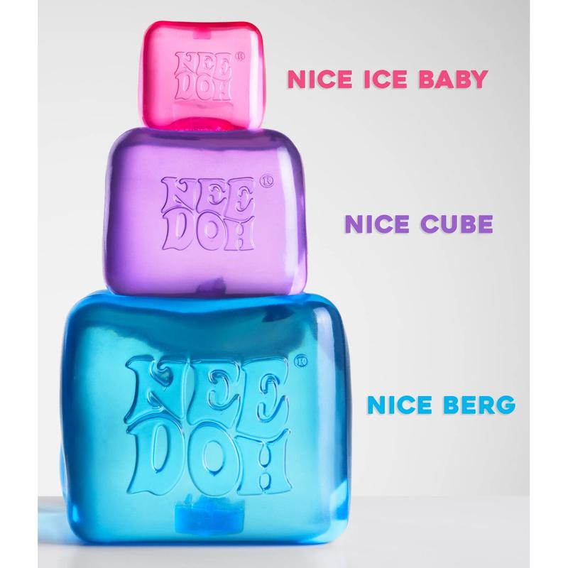 Nee Doh Nice Ice Baby Stress Relief Toy - Compact Silicone Cube for Squishy Fun & Decompression