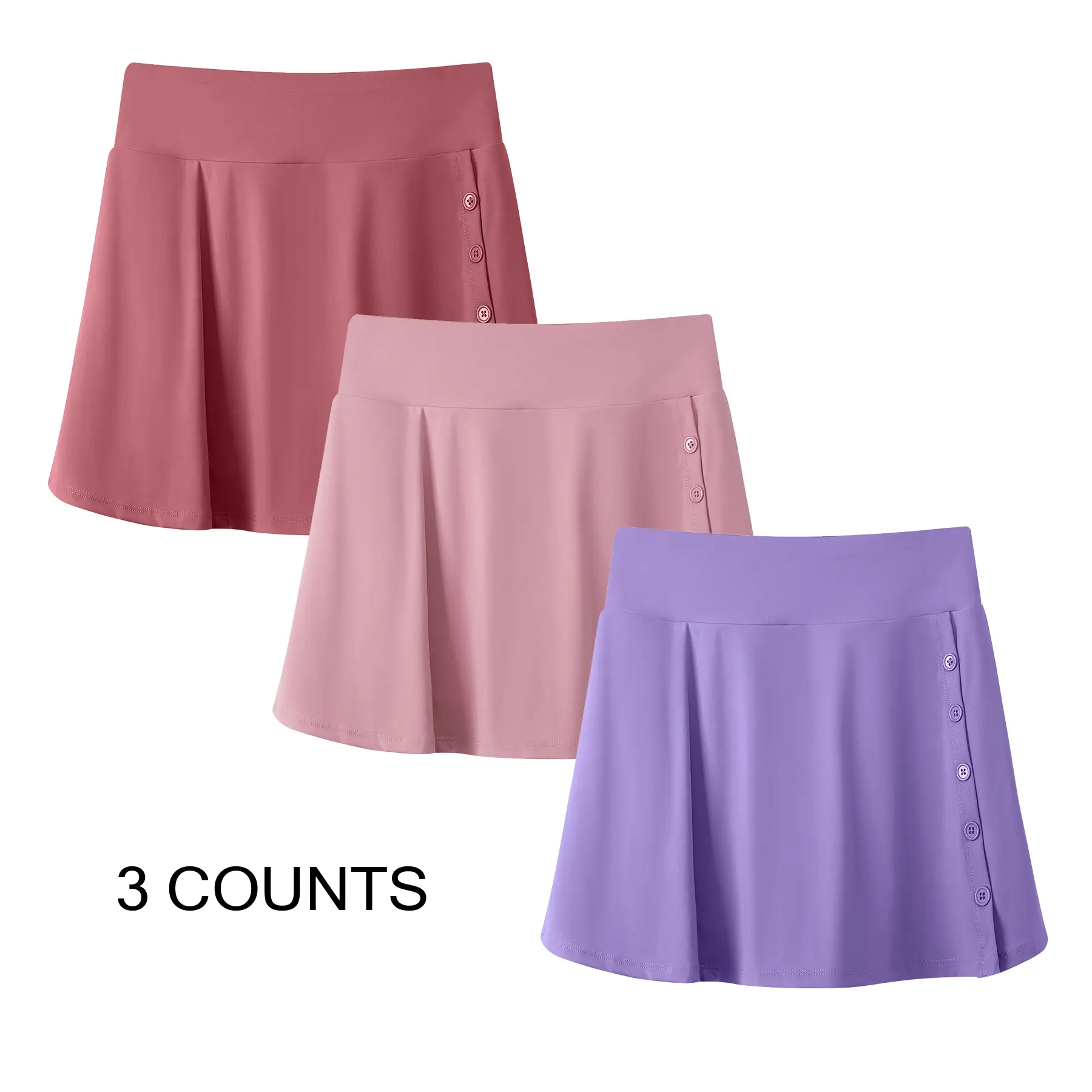 Peachy pink+Pink+Purple