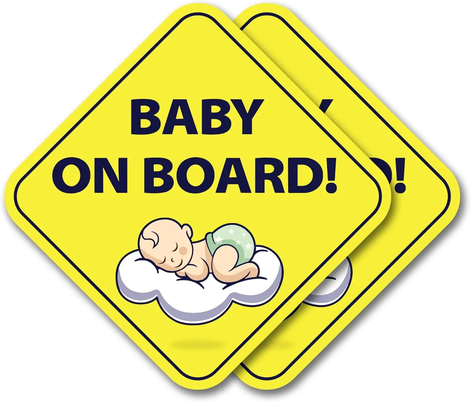 |  on Board Stickers (2-Pack) -  Adhesive, , UV Resistant  on Board Signs for  -  Safe Safety Stickers for  & Windows