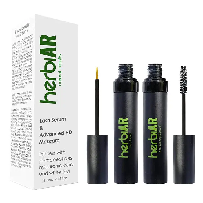Eyelash Growth Serum with Natural Waterproof Mascara Makeup Moisture Organic Cosmetic Moisturizer Applicator Brow Flower Hyaluronic Hypoallergenic  Flawless