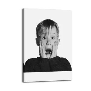 “Home Alone Kevin's Iconic Scream” Classic Canvas: Trendy Movie Decor for Movie Nights & Nostalgia Gatherings Decoration Bathroom Lisa Mona home