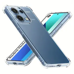 Case for Xiaomi Redmi Note 13 4G, Clear Phone Case with Reinforced Corners Camera Protection Bumper Slim Fit Shockproof Flexible TPU Case, Transparent