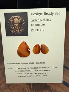 Tear Shape - Carnelian - Design-Ready Set