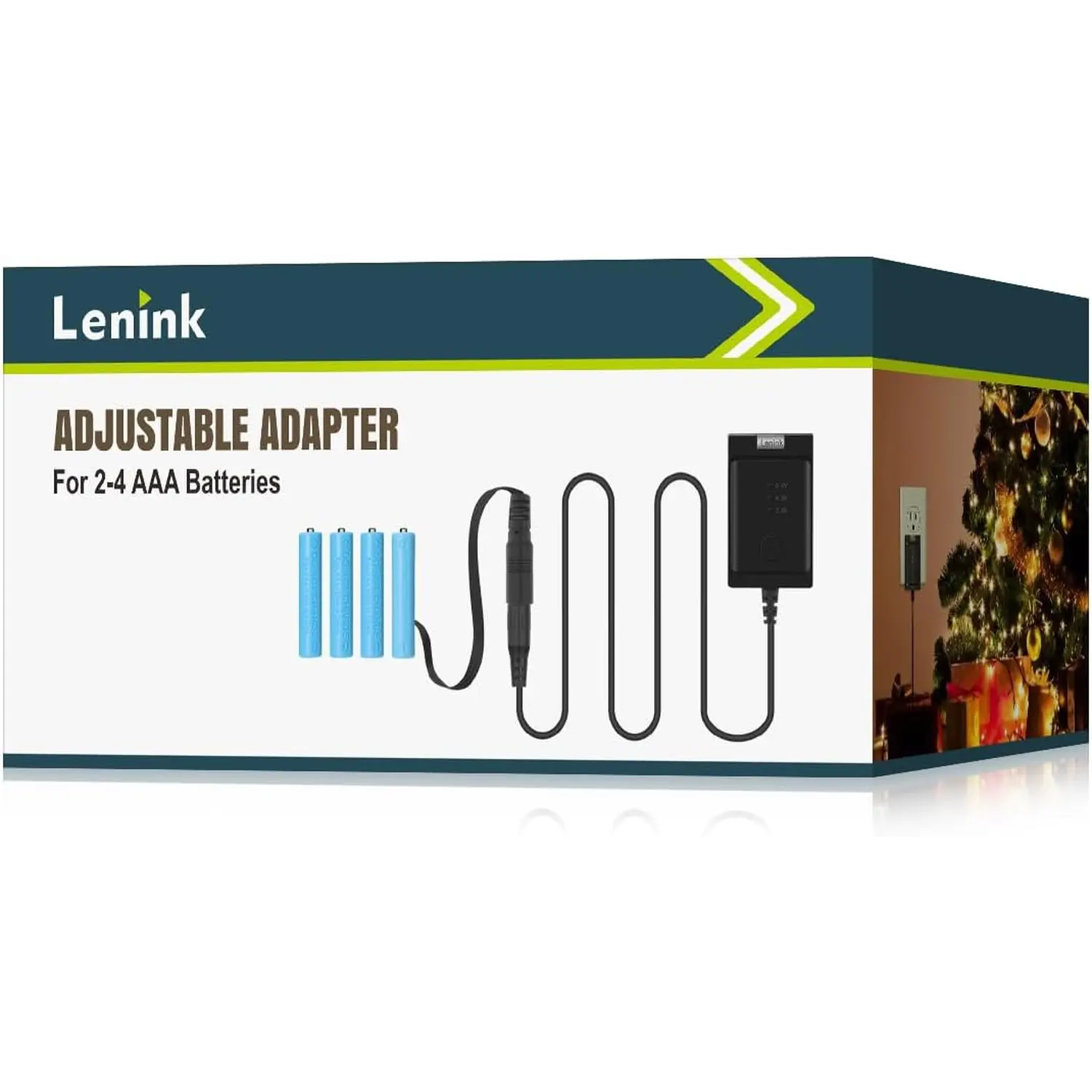 Adjustable AC Power Supply Adapter for 2 AAA 3 AAA 4 AAA Batteries, 3V, 4.5V, 6V, AAA Battery Replacement Adapter (Black)