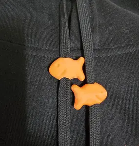 String Squad – Cheesy Fish Cracker Charms (2 Pack) | 3D Printed Hoodie & Shoelace Accessories 2 Pack