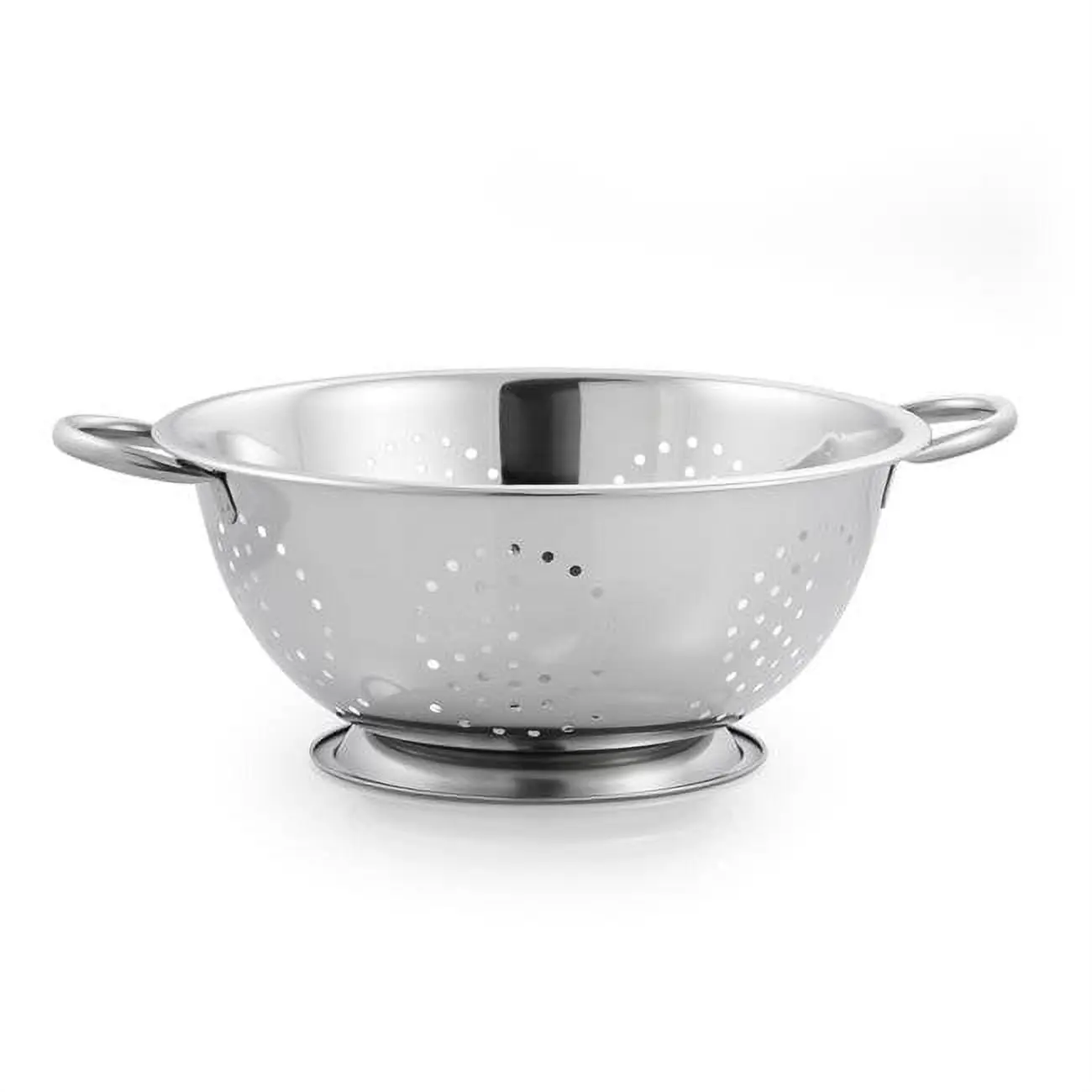 Rectangular Stainless Steel Deep Colander, 11x13.5 in, Silver Kitchen Utensils for Home Kitchen Sieving Tasks