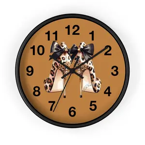 Chic Leopard Print Wall Clock, Fashion Lover Decor, Stylish Home Accent, Unique Gift for Her, Trendy Wall Art