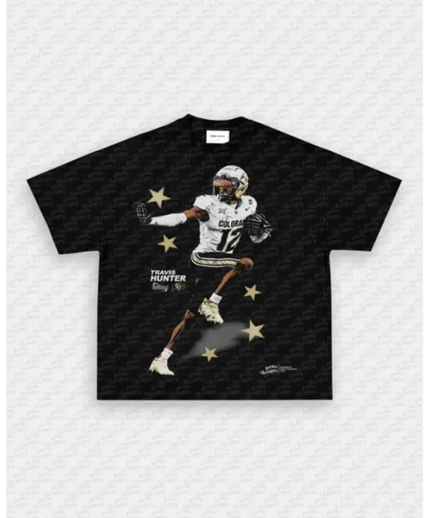 TRAVIS HUNTER V4 TEE, Retro Football Shirt ,Football Shirt Christmas Gift Unisex, Football 90s Vintage Fan Gift,football American Graphic Vintage, Gift For women And Man Unisex T-shirt