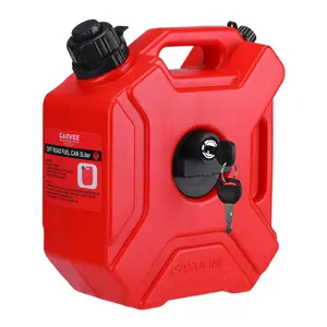 Durable portable gasoline tank fuel containers of 20L/5.3 gallons and 5L/1.3 gallons - leak proof gasoline tanks with locks, nozzles, and vents, used for cars, motorcycles ATV、 Emergency fuel storage for off-road vehicles