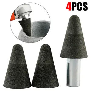 4PCS Conical Diamond Grinding Wheels 50-200 Grit - for Chamfering, Countersinking, Carving & Grinding Ceramic/Glass - with Extension Adapters 5/8"-11 Abrasive Tools