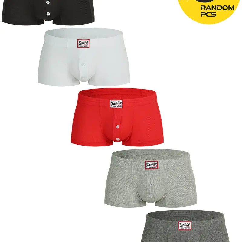 3pc men's straight-leg pants, men's four-corner pants, soft and comfortable, breathable and dry, straight-leg underwear for daily wear, casual, sports, home use, Casual Style Underwear, Breathable Comfy Underwear