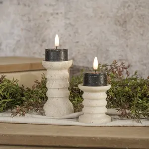 3D Flame Black Tealight Candles