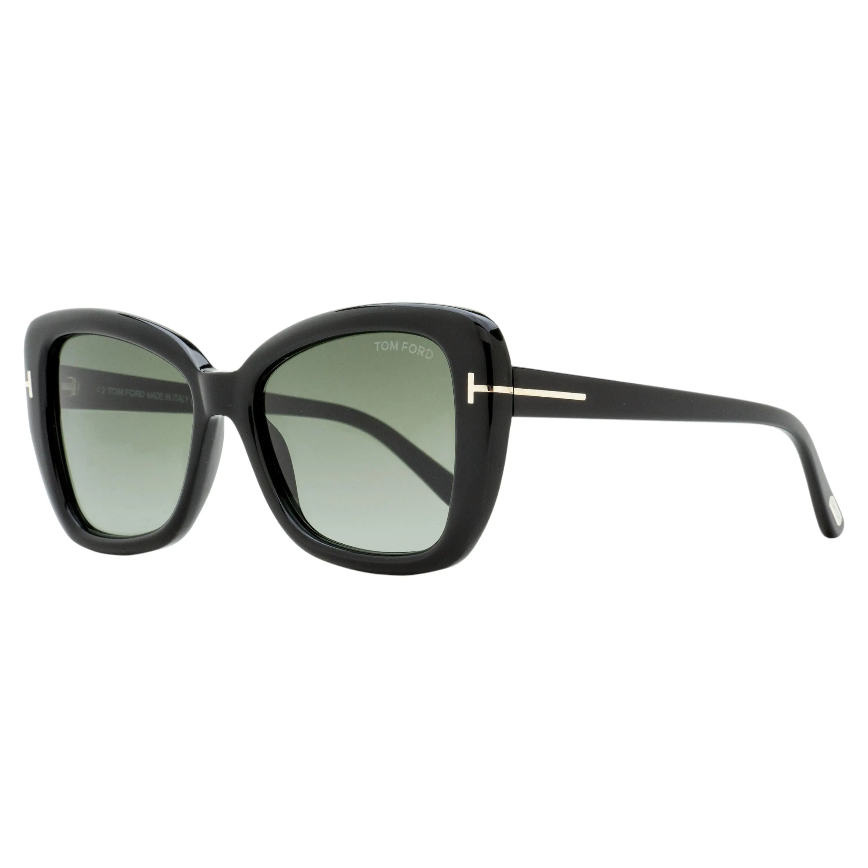 Tom Ford Maeve Butterfly Shape Women's Luxury Sunglasses, TF1008 01B Black, 55mm, UV Protection, Statement Frame Glasses, Black and Gold Women's Sunglasses, Butterfly Shape Women's Sunglasses, Rounded Edges