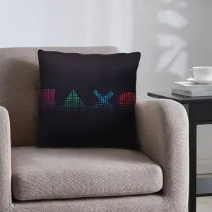 18"x18" Game Controller Square Throw Pillow Black - VCNY Home: Microfiber, Indoor/Outdoor, Removable Cover