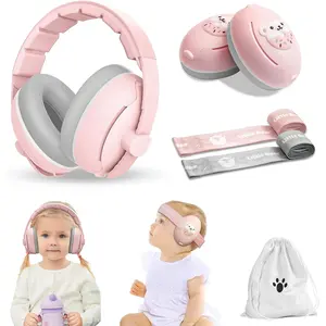 Baby Ear Muffs, 2-in-1 Baby Noise Canceling Headphone, Hearing Protection for Babies 0-48 Months, Adjustable Headband