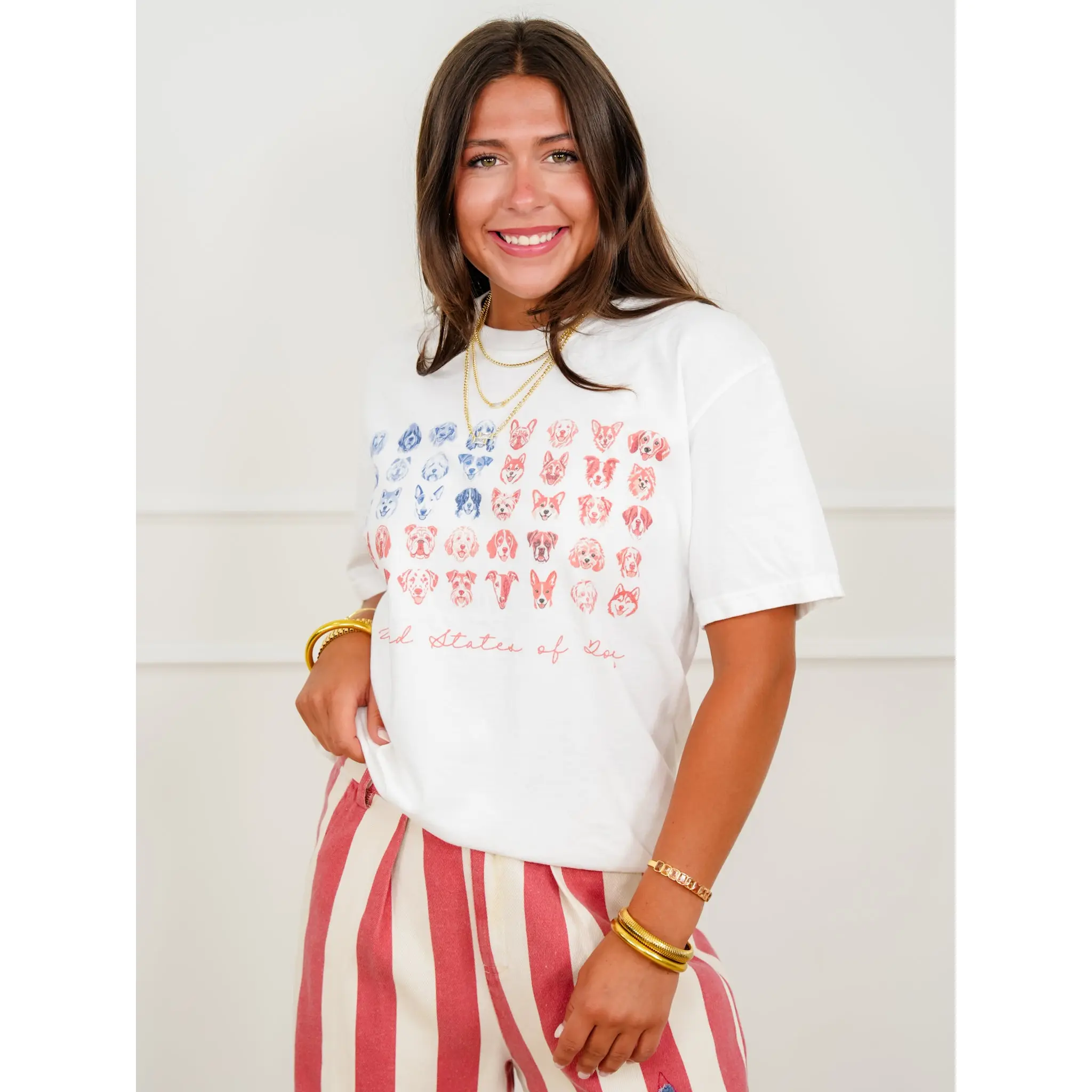 Plus/Reg Short Sleeve "United States of Dogs" Graphic Tee
