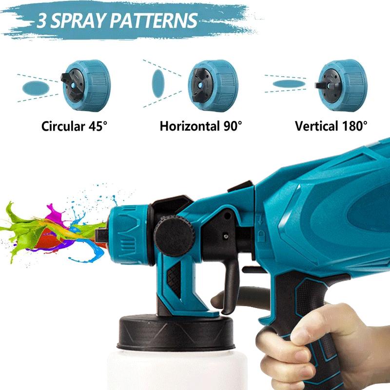 Cordless Paint Sprayer,600W Paint Sprayer Gun with 2 * 2000mAh Batteries,1000ML Container,Handheld HVLP Paint Sprayer for Home Interior and Exterior,3 Patterns Electric Paint Sprayer for Fencing and Decking Cordless Paint Sprayer,600W Paint Sprayer Gun with 2 * 2000mAh Batteries,1000ML Container,Handheld HVLP Paint Sprayer for Home Interior and Exterior,3 Patterns Electric Paint Sprayer for Fencing and Decking