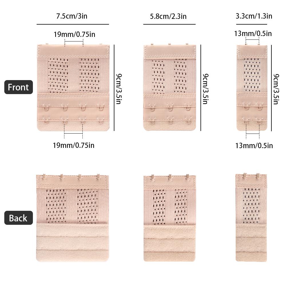 Aphlos 12 Pack Adjustable Bra Straps - Flexible Bra Extenders with 2/3/4 Hooks for Women's Underwear, Womenswear Comfort Comfortable