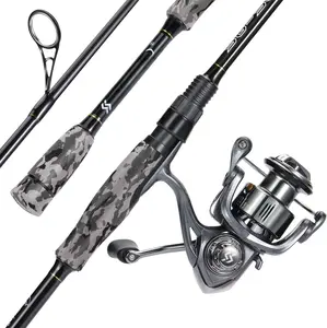 Fishing Rod and Reel Combo, Stainless Steel Guides Fishing Pole with Spinning Reel Combo for Bass Fishing