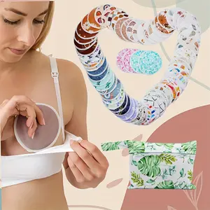 10 Pack Washable Reusable Leak-Proof Nursing Pads with Mini Storage Bag, Removable Breast Pads, Comfortable Breastfeeding Essentials for Moms