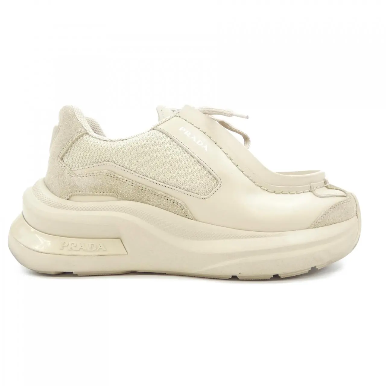 Pre-owned PRADA Rubber Small Leather Goods System Sneakers