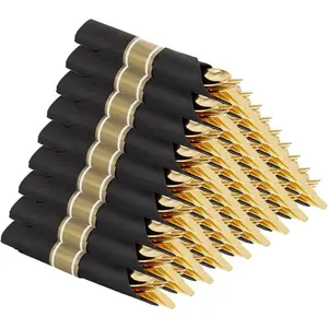 30-piece pre-rolled gold plastic cutlery set, including napkins, disposable cutlery set includes 30 forks, 30 knives, 30 spoons, 30 napkins, suitable for parties and weddings