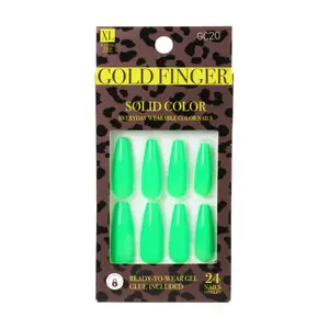 Gold Finger Solid Color Nails