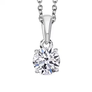 Luxuriant Lab Grown Diamond G-H SI 1 ctw Pendant Necklace in Rhodium Over Sterling Silver 20 Inches Christmas Gifts