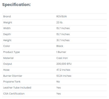 [FLASH SALE] ROVSUN 1-Burner 200000 BTU Outdoor Camping Propane Stove