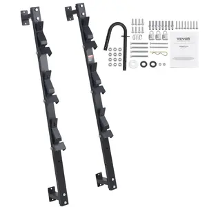 【Summervibes】VEVOR Trimmer Rack,  3 Place Weeder Trimmer Rack, Trim Holder Trailer Rack with Zinc Alloy Password Lock, Wall-mounted or Mount on Enclosed Trailer Landscape Weed Eater, Pair