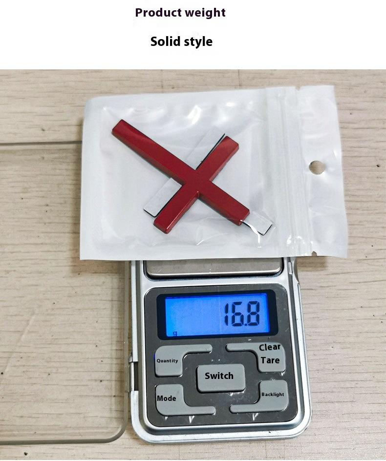 3D Cross Car Bumper Sticker – Metal Look Religious Decal for Vehicle Exterior, Rustproof & Durable