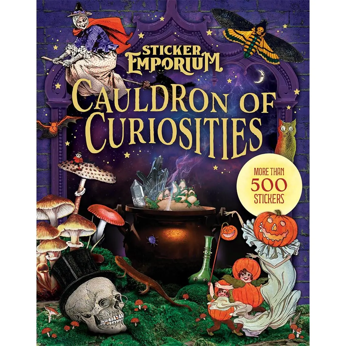 Sticker Emporium Cauldron of Curiosities Halloween Scrapbooking Set - 500+ Full-Color Gothic Stickers, 100 Modern Craft Paper Pages (Paperback) for Scrapbooking, Journaling