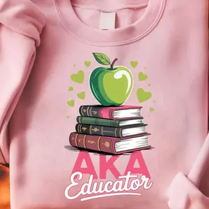 AKA Educator Sweatshirt – Alpha Kappa Alpha Sorority Teacher Gift