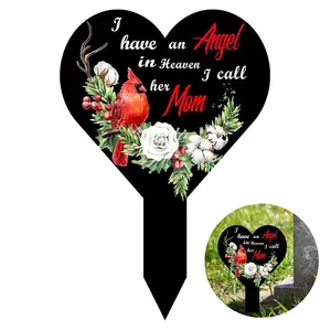 Acrylic Garden Grave Decoration, Outdoor Garden Yard Relatives Memorial Plaque, Memorial Sign Plaque for Grave Decoration, Remembrance