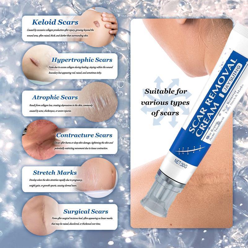 Professional Scar Removal Gels, Advanced Silicone Scar Removal Cream for Burn,Acne Old Scar Removal Cream for Face & Body | Fades Dark Scars