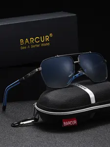 BARCUR Metal Frame Men's Polarized Sunglasses Fashionable Wearing Pilot Frame Aviator Shades Unisex Universal UV400 Anti Glare Glasses For Driving/Fishing/Holiday Gift Selection