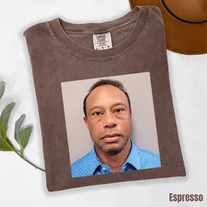 Tiger Woods Mugshot Shirt Comfort Colors, Golf Legend Tee, Vintage Golf 2026 Shirt, Sports Icon Tee, Golf Fan Gift