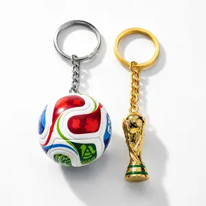 Sports Ball & Gold Trophy Keychain Set, Soccer Keychain, Soccer Ball Keychain, Mini Bag Charm Pendant for Backpack, Handbag, Keys and Party Gifts