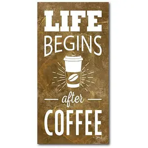 Courtside Market Life Begins 12x24 Canvas Wall Art