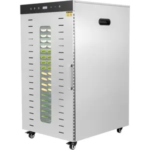 Commercial Food Dehydrator 20 Trays, 1700W Stainless Steel Trays Food Dehydrator with 4 Wheels Large Food-Dehydrator Dryer Machine with Digital Timer & Temperature Control 86-194°F Three Fan 360°