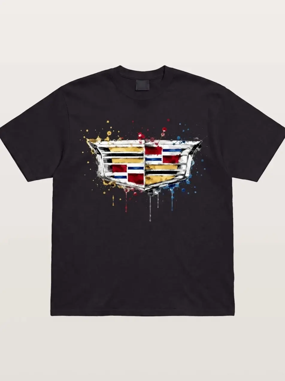 Cadillac Watercolor Emblem Print T-shirt Sweatshirt Hoodie, Car Enthusiast and Fans Gift