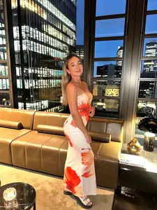 Women's Floral Print Backless Bodycon Dress, Casual Sleeveless Long Dress for Summer, Fashion Women's Clothing for Beach Holiday