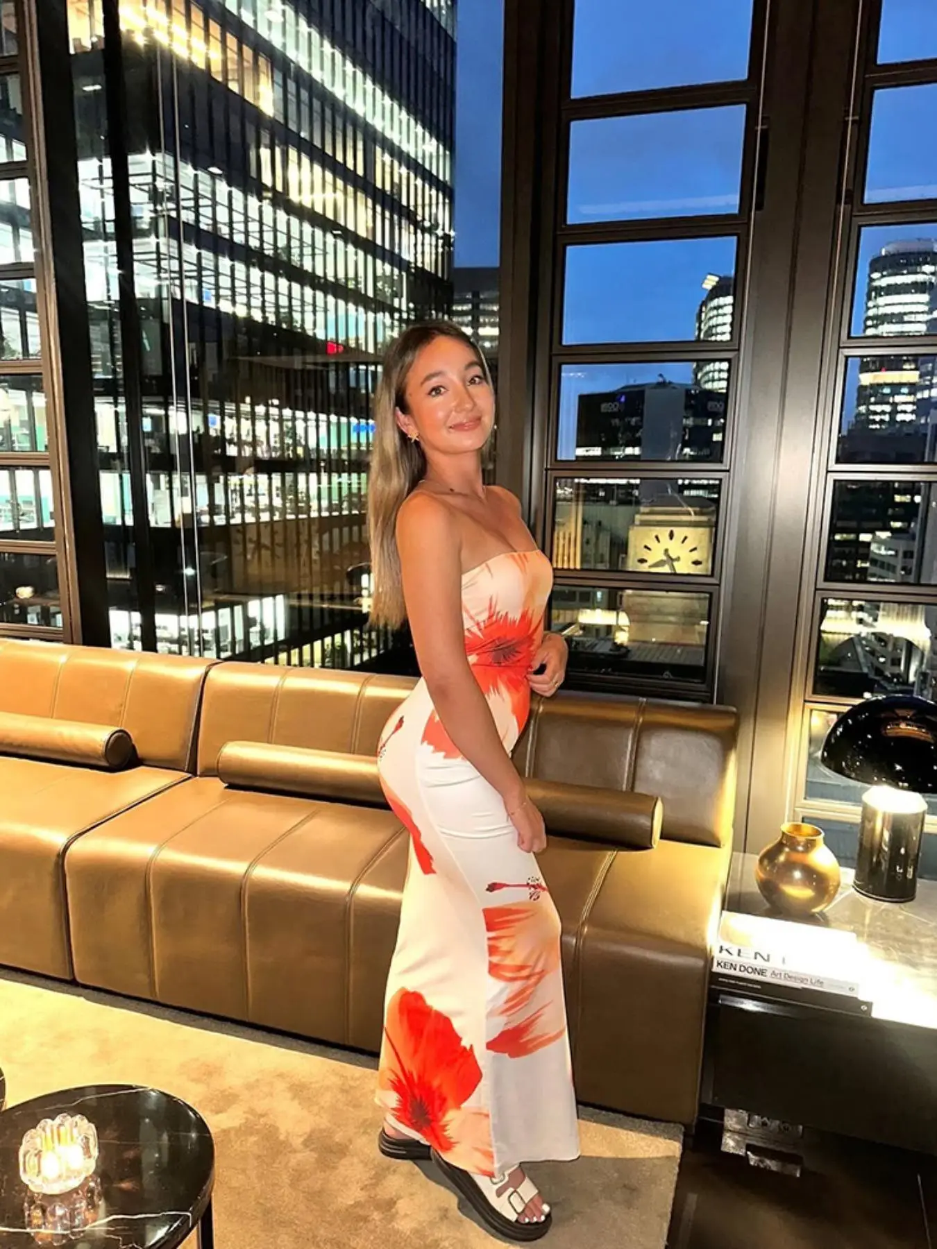 Women's Floral Print Backless Bodycon Dress, Casual Boho Fashion Sleeveless Long Dress for Summer, Strapless Dresses, Fashion Women's Clothing for Bea