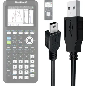 TI-84 Plus CE Calculator Charger: TI 84 Nspire   - TI84 Graphing Calculator Charger Cord for  C  Edition Ti-nspire CX CAS II C TI-83 TI-85 TI-89 Data  (5ft)