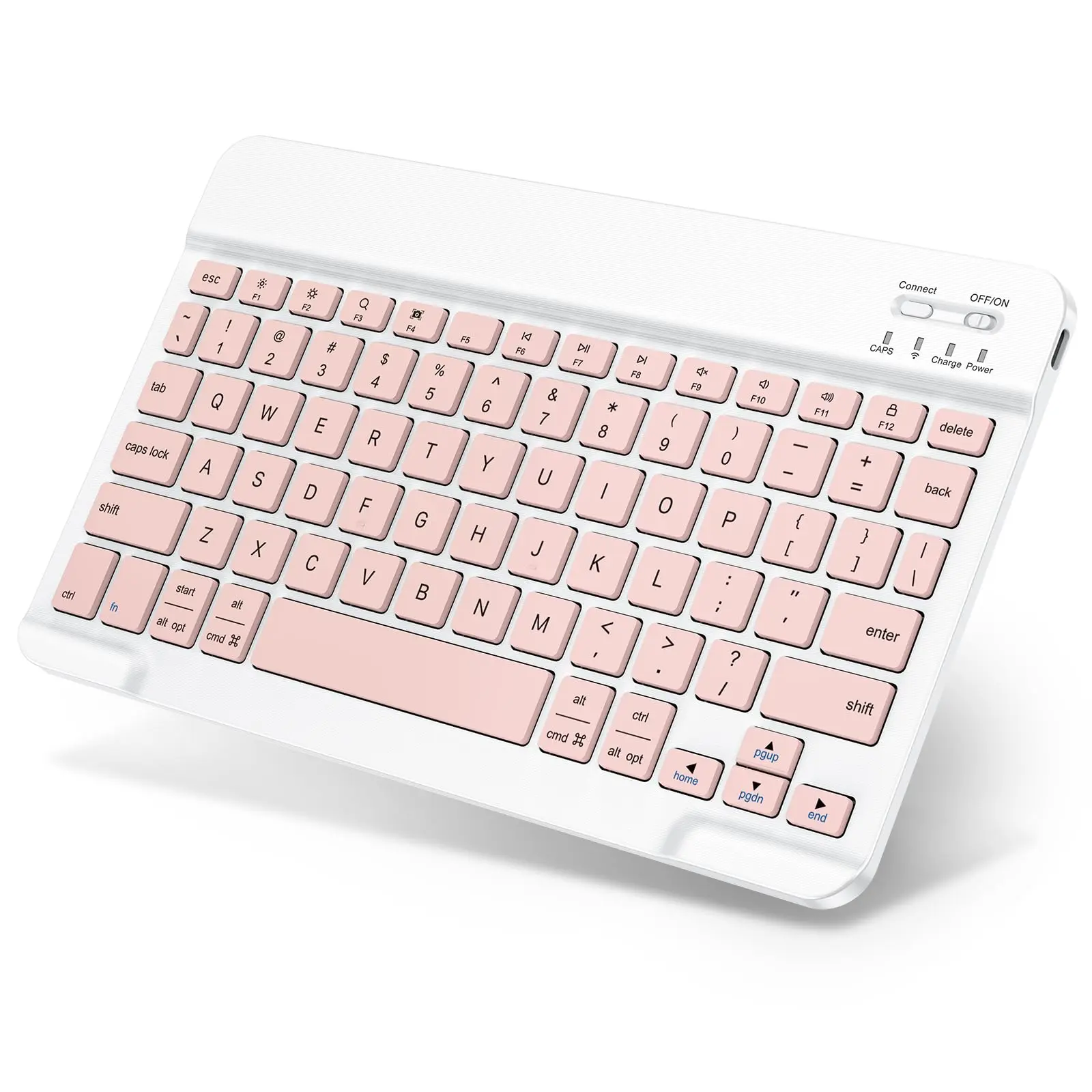 Portable Bluetooth Keyboard, Wireless Keyboard Rechargeable for iPad iPhone Samsung Tablet Smartphone Android