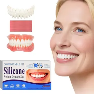Veneers Teeth for n, DIY Denture Kit, Do It Yourself False Teeth, Upper and Lower Matching Set, Fix Your Smile at Within Minutes, 1PCS