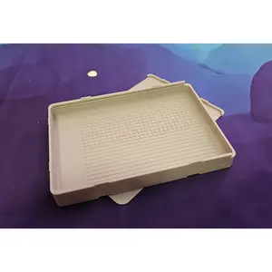 Large Diamond Painting Tray, Combo Spout-less Stacking 3D Printed Tray, Sliding Lid, Single Placer Grid + Standard Lines, STAR Series