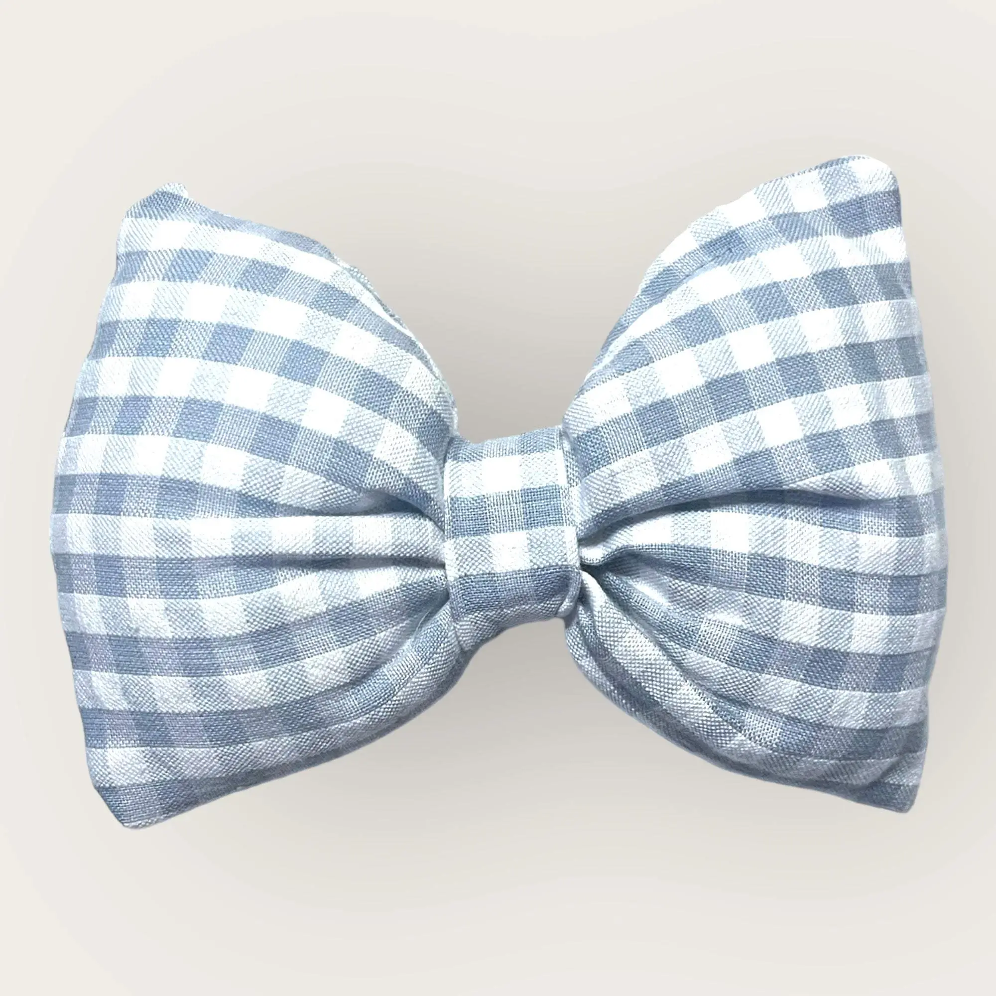 light blue gingham bow